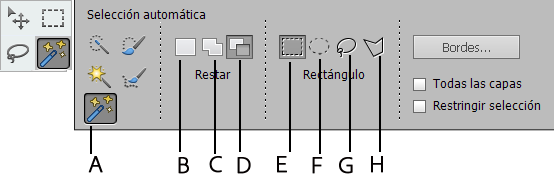 Realizar selecciones en Elements